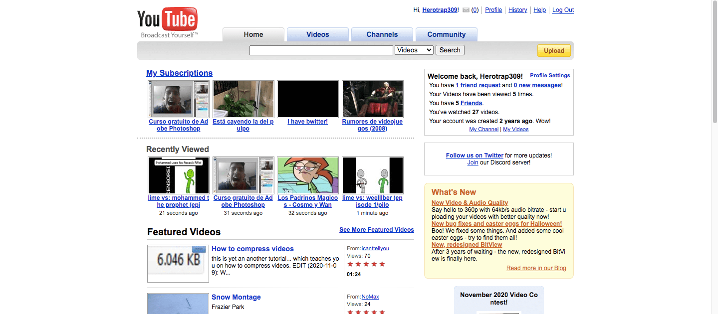 2008 YouTube Theme for BitView (with red player!)