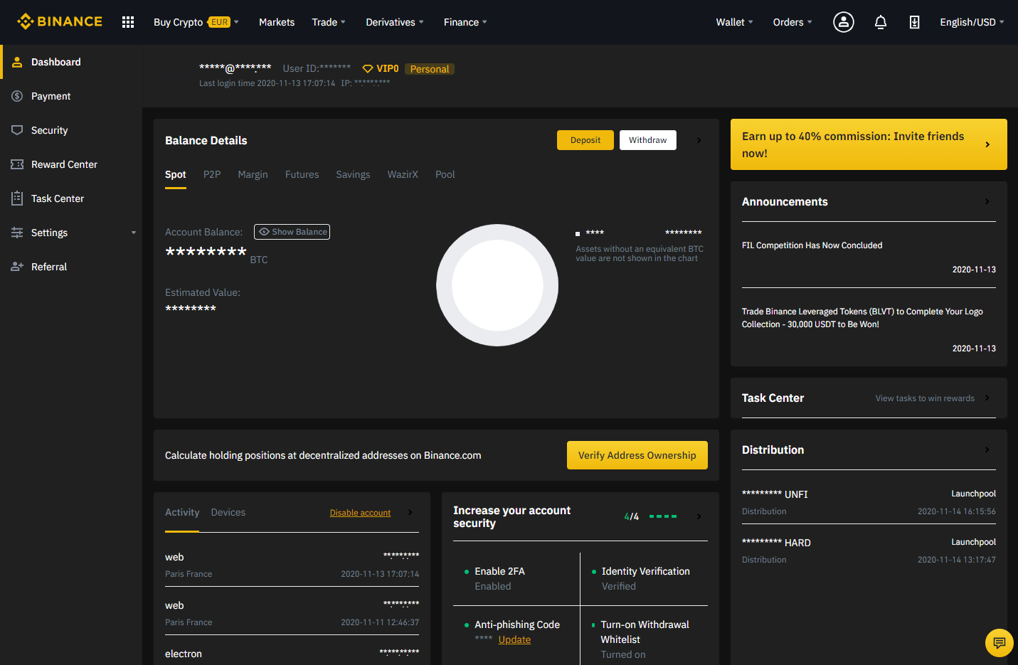 Binance Dark Theme