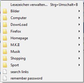 Firefox 3.6 - Bookmark content items