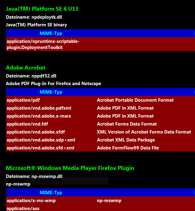 Firefox 3.5 - About Plugins