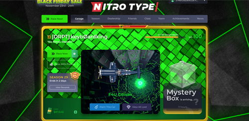 Nitro Type green theme
