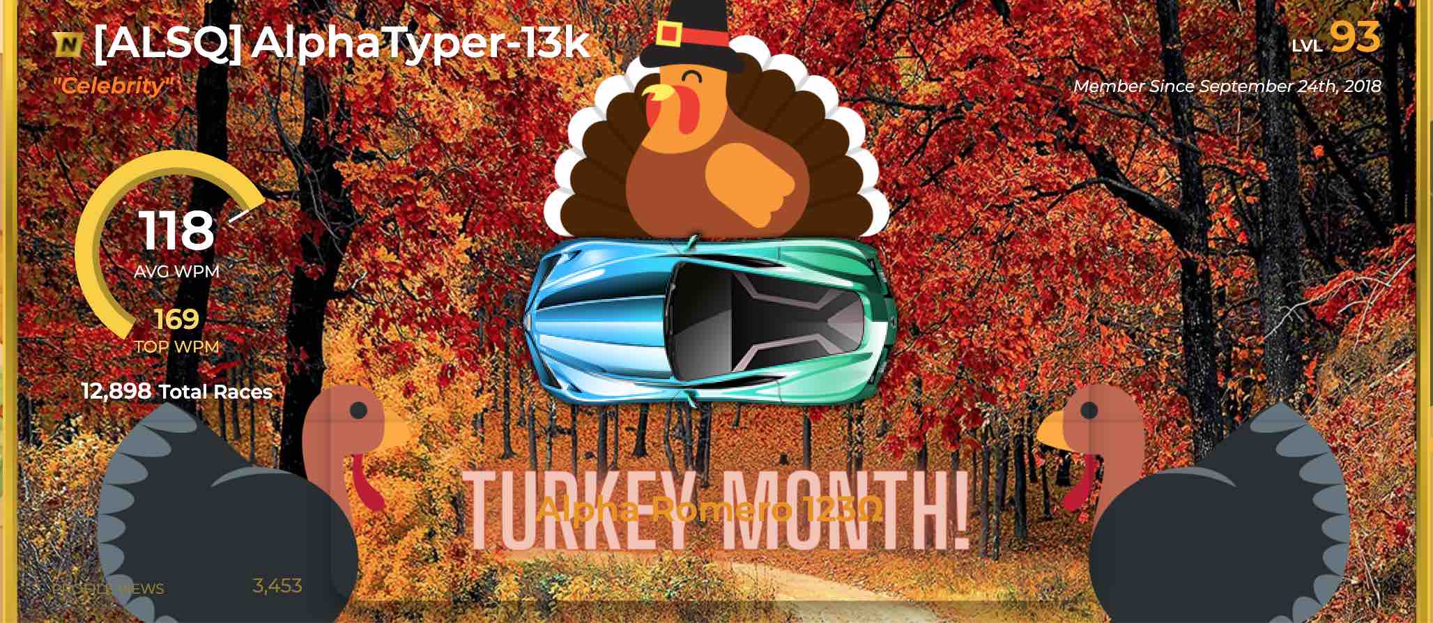 Nitro Type THANKSGIVING!