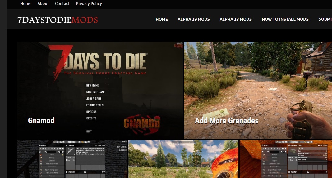 7 Days to Die Mods Dark Theme