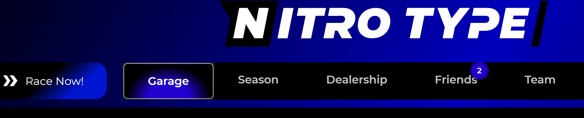 Nitro Type Black and Blue Theme