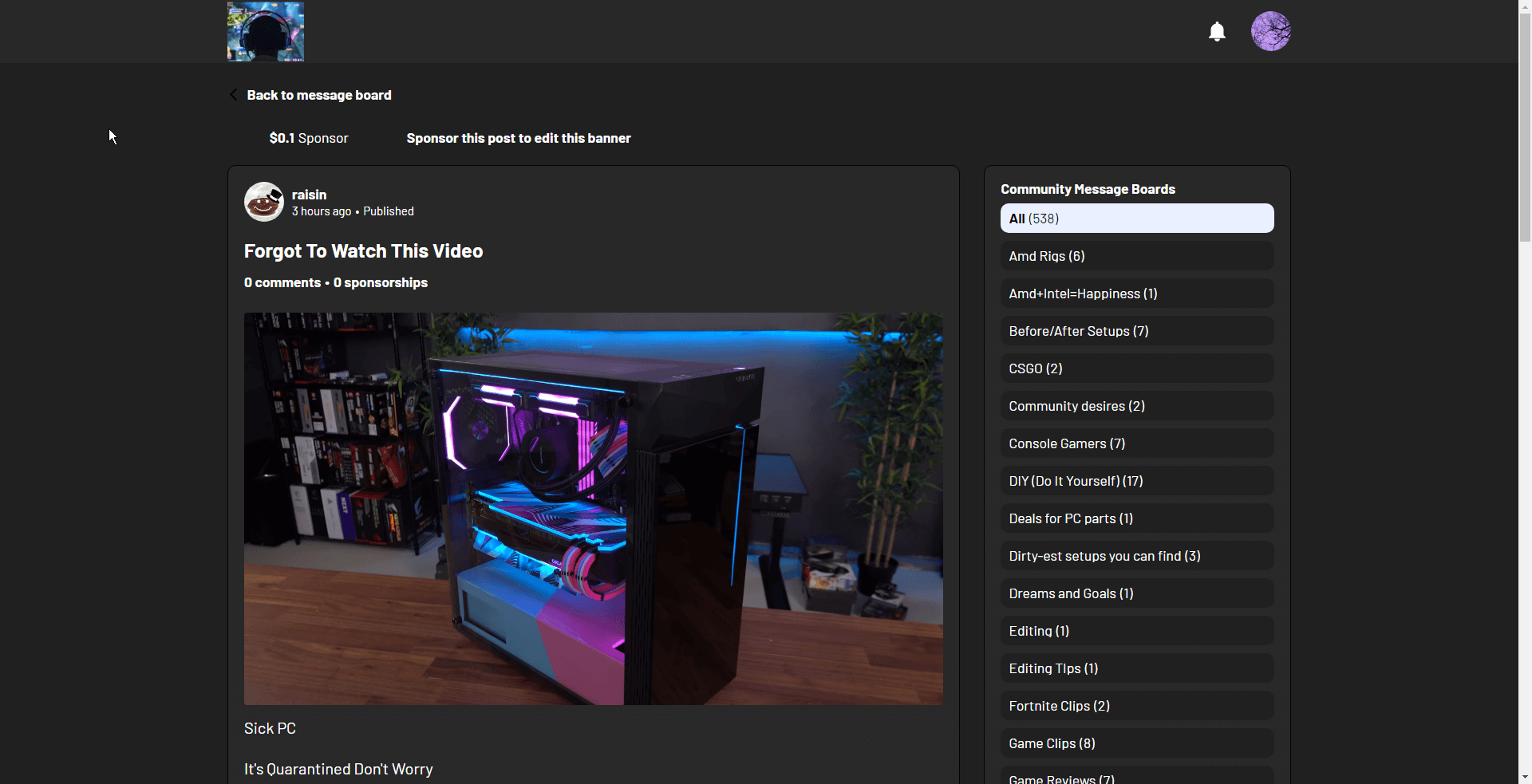 PCGAMER Dark Mode