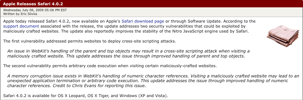 Don't go blind reading Mac Rumors