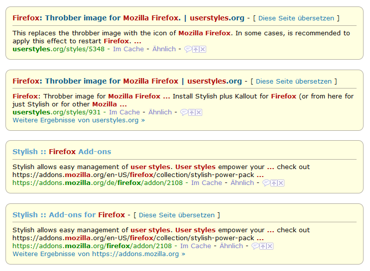 Firefox Theme for Google