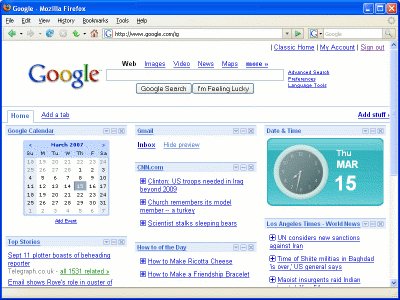 Collapsed iGoogle