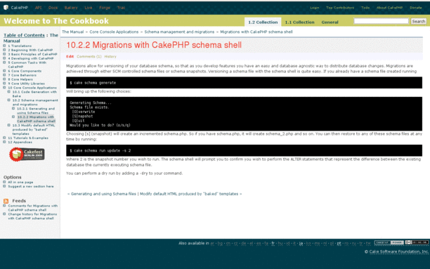 book.cakephp.org -- smaller sidebar