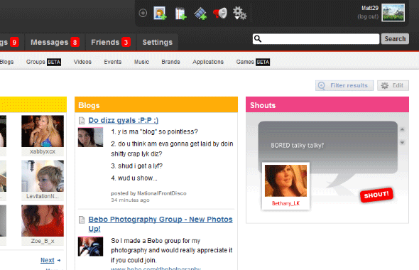 Netlog.com - Remove Chat Bar