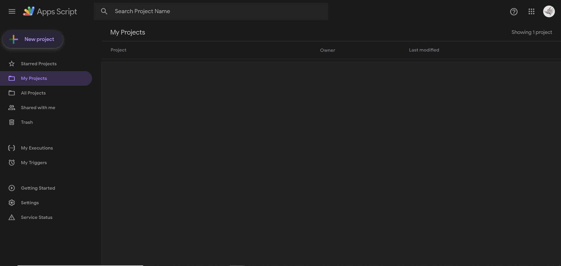 Google scripts dark mode