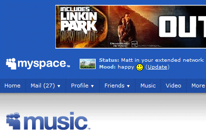 Myspace.com - Header - Remove Shadows
