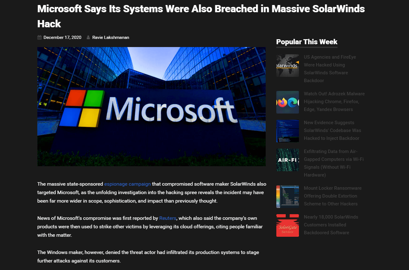 The Hacker News Dark Theme & AdBlocker