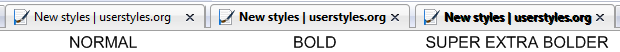 BOLDER - Tab Text (For Selected Tab)