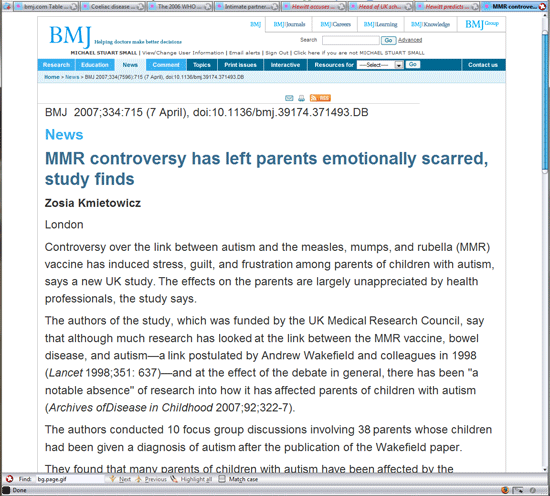 BMJ  - enlarges articles