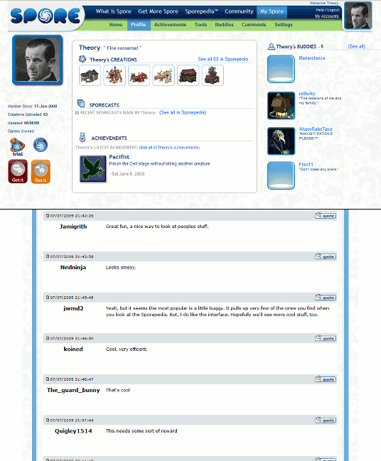 Spore.com enhancer