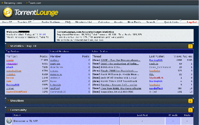 TorrentLounge Blue Forum Tweak