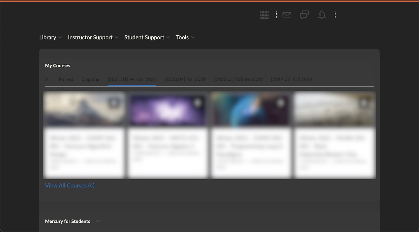 MyCourses Dark Mode (Beta)