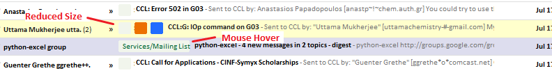 Minimize Labels in Gmail