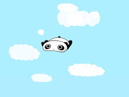 panda floating in clouds-ROBLOX