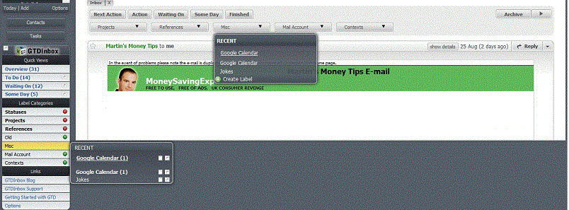 GTD 3 for Gmail Redesigned