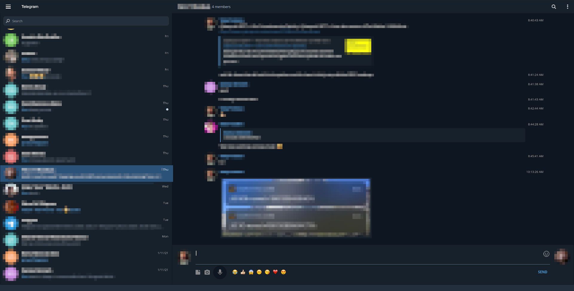 Telegram Web Dark Mode