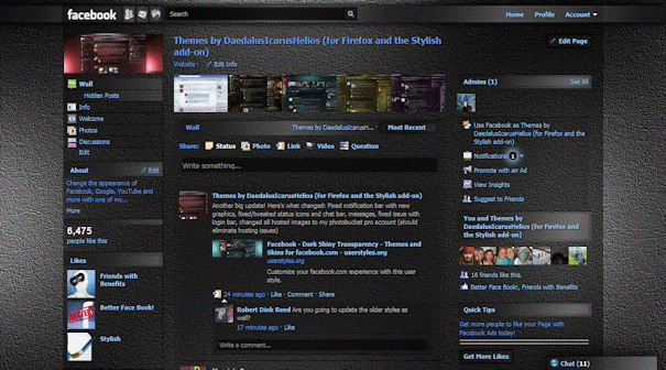 Facebook - Dark Static, transparency