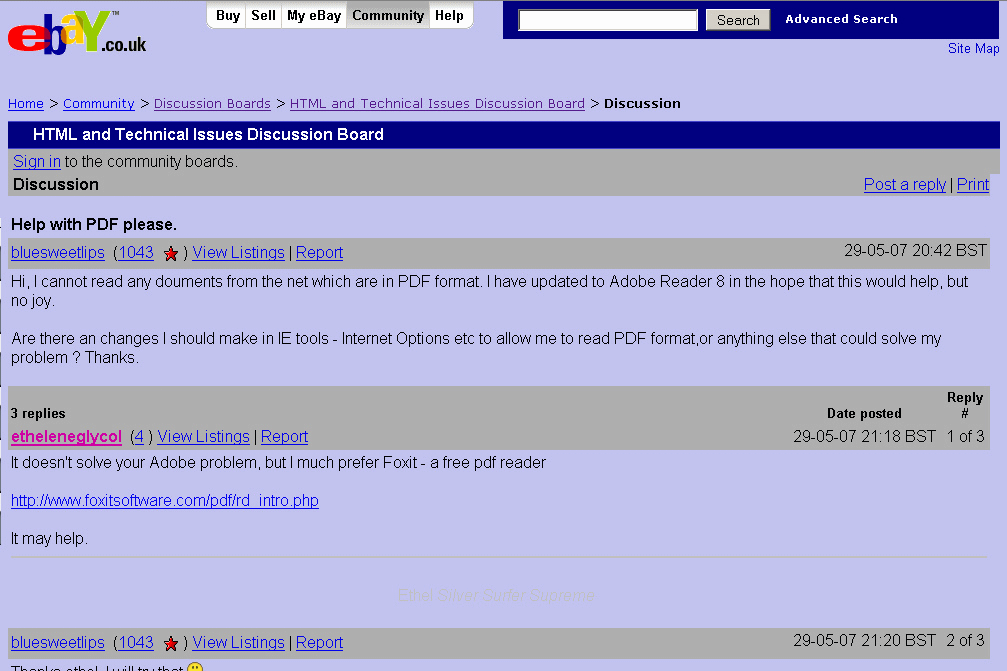 eBay Forums light-blue fix