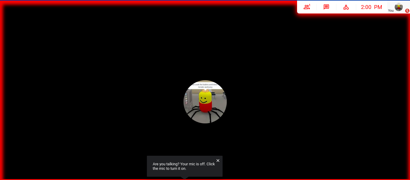 Google Meet Neon Red