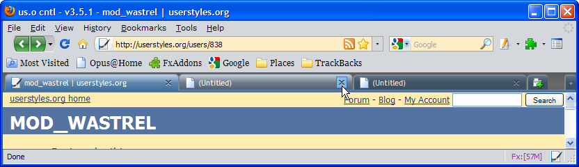 Fx3.5: FlatStylish tabs (mod blue)