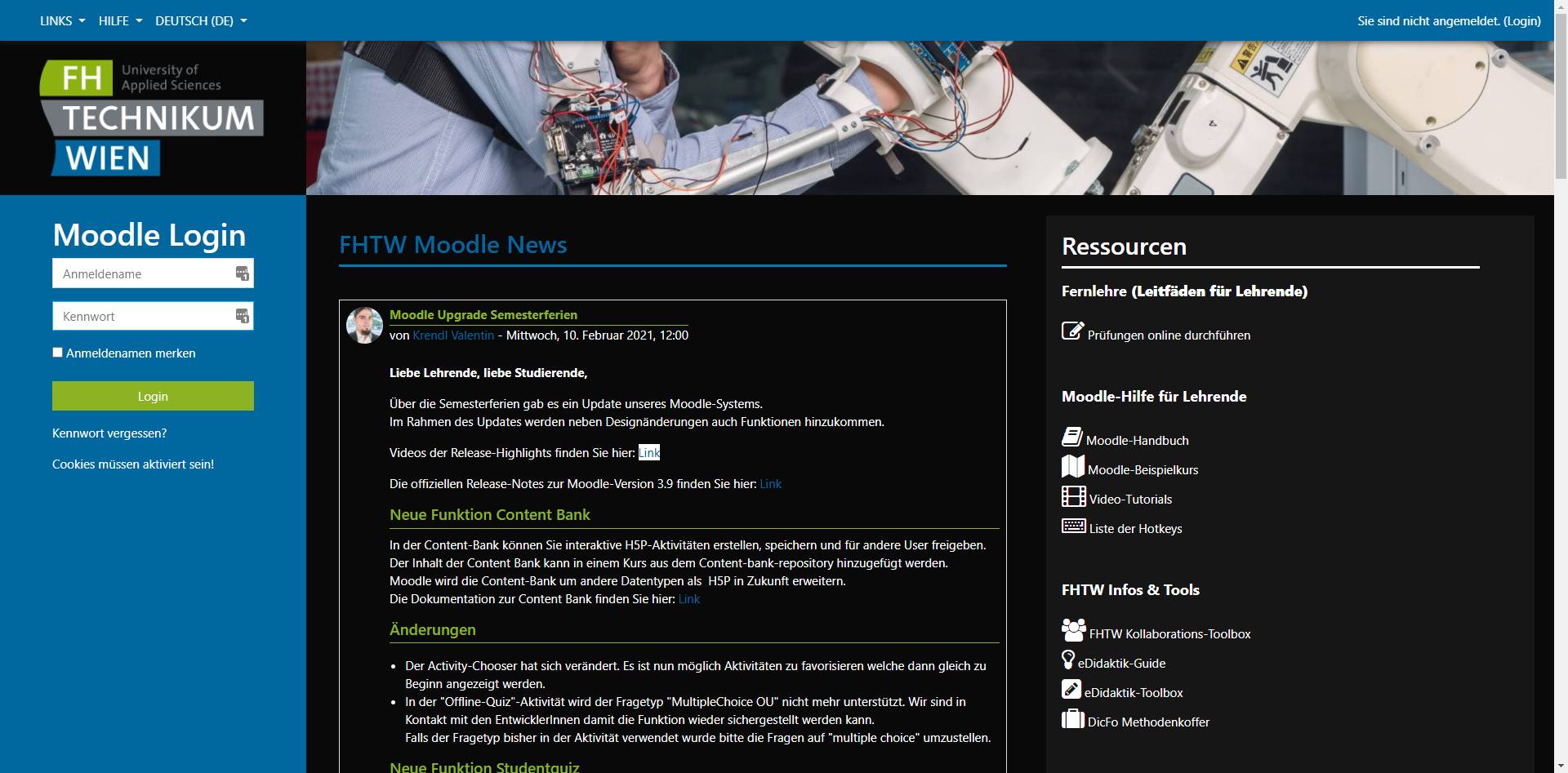 FHTW Moodle - Darkmode (Beta)