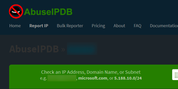 AbuseIPDB Dark Theme
