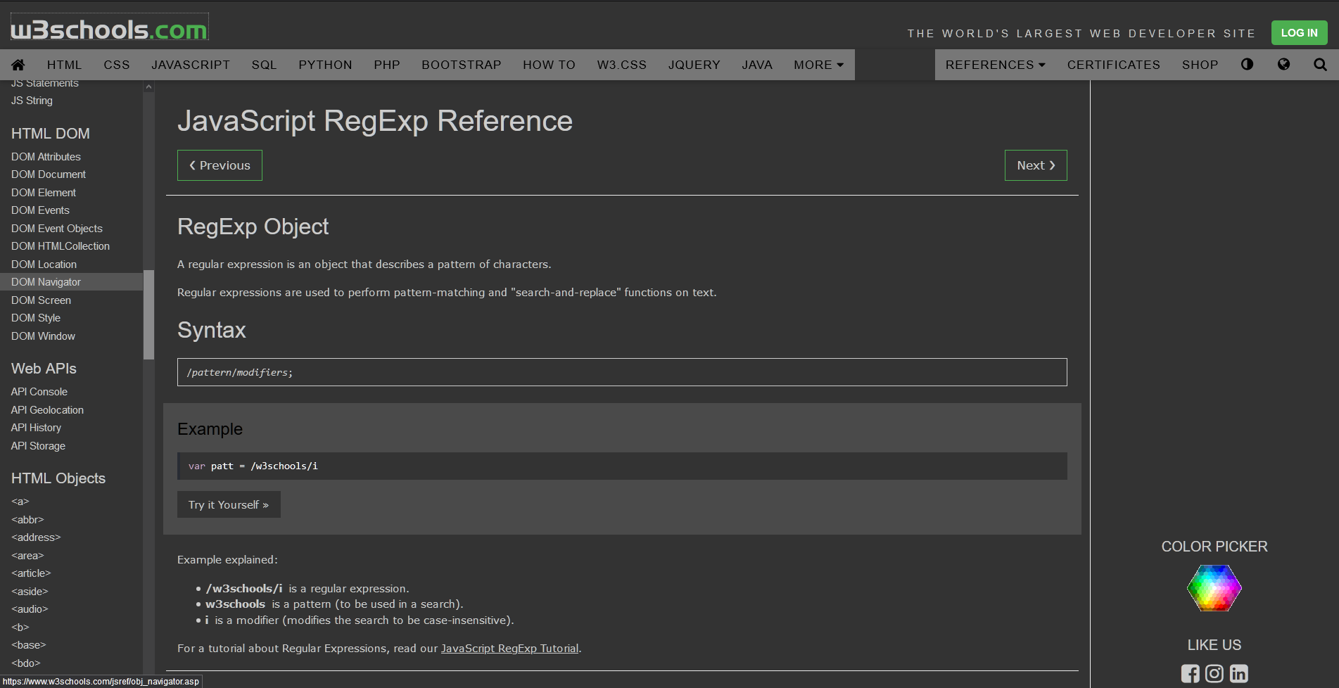 W3Schools Soft Gray theme