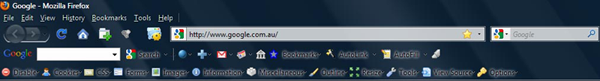 Web Developer Toolbar Glass