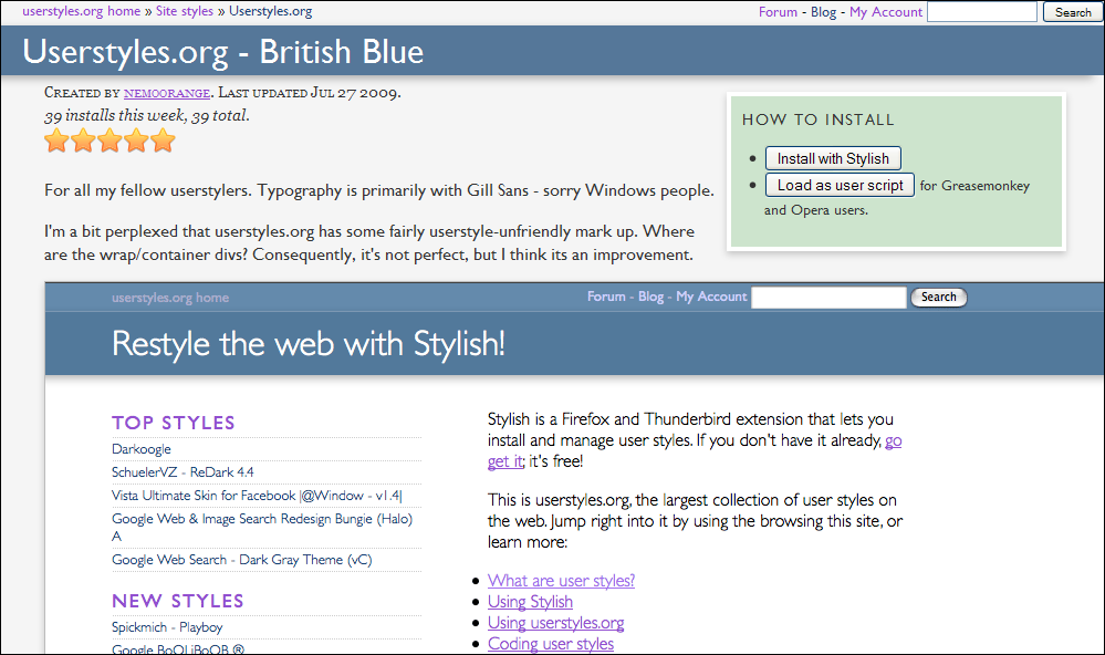 userstyles.org: my mod of British Blue