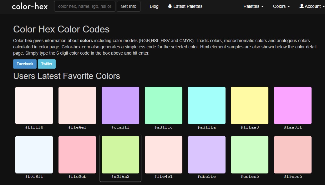 color-hex Dark Theme