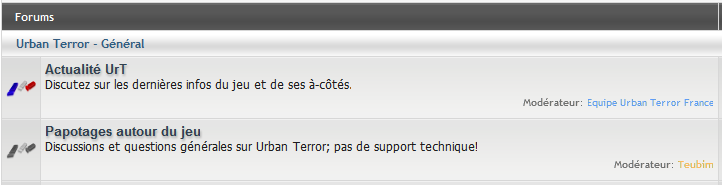 Forums Urban France : les modérateurs à droite
