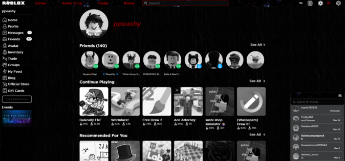 ROBLOX: B&W THEME - read description!!!!!