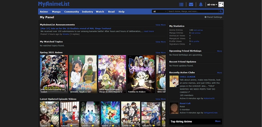 Dark My Anime List