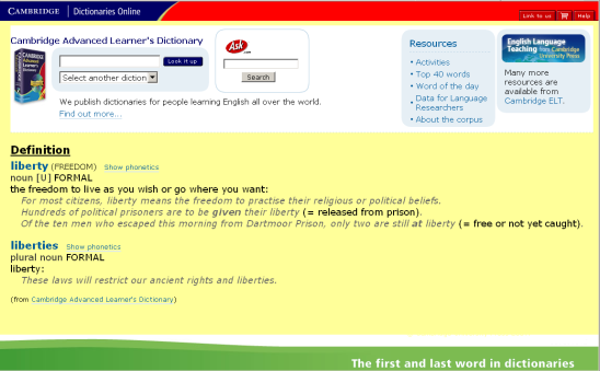 Cambridge Dictionary Cleaner