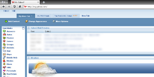 More screen space on My Yahoo!