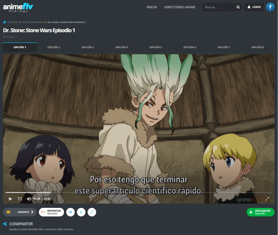 animeflv Wide Screeen and  Dark Mode