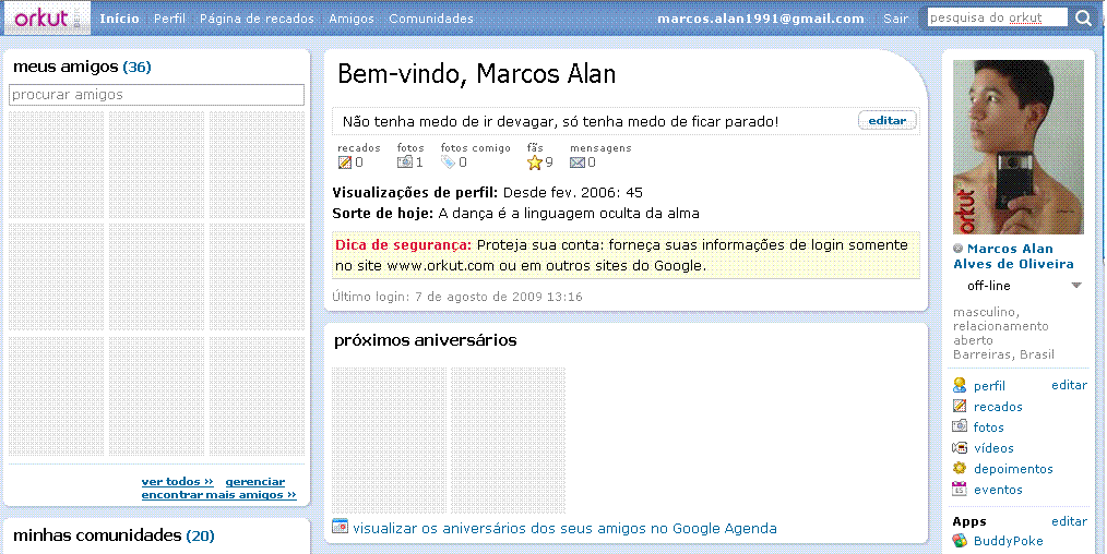 ORKUT DE LADO/REVERTIDO | O MELHOR CONFIRA!!!