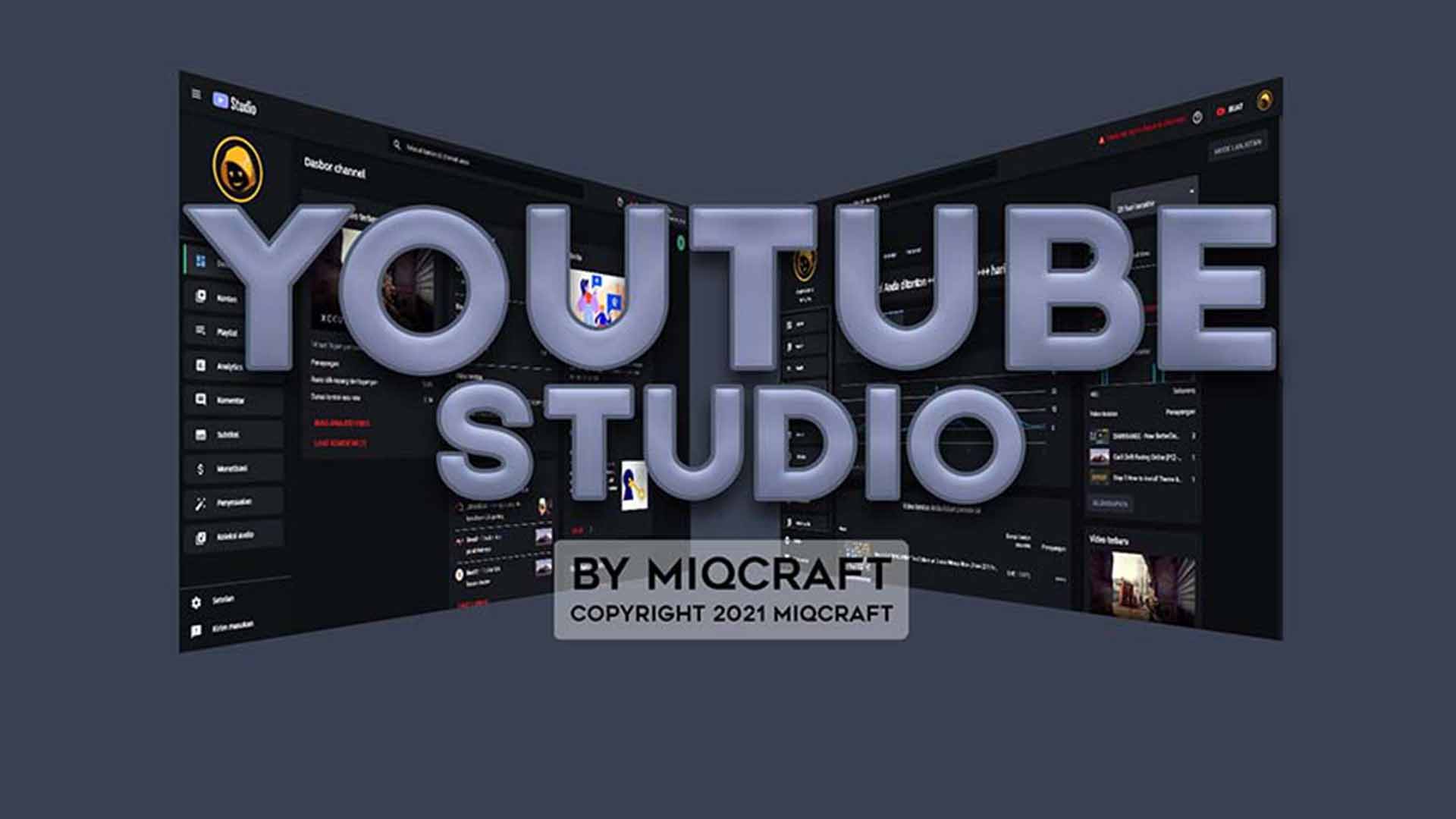 Youtube Studio - Miqcraft Theme
