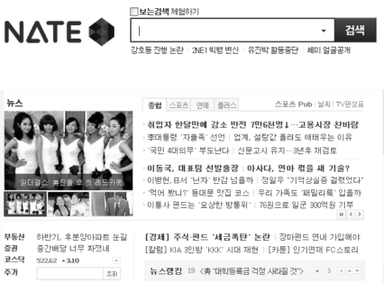 네이트(NATE) 뉴스 등 광고제거