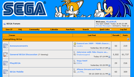 SEGA Forums - Sonic and Tails Theme