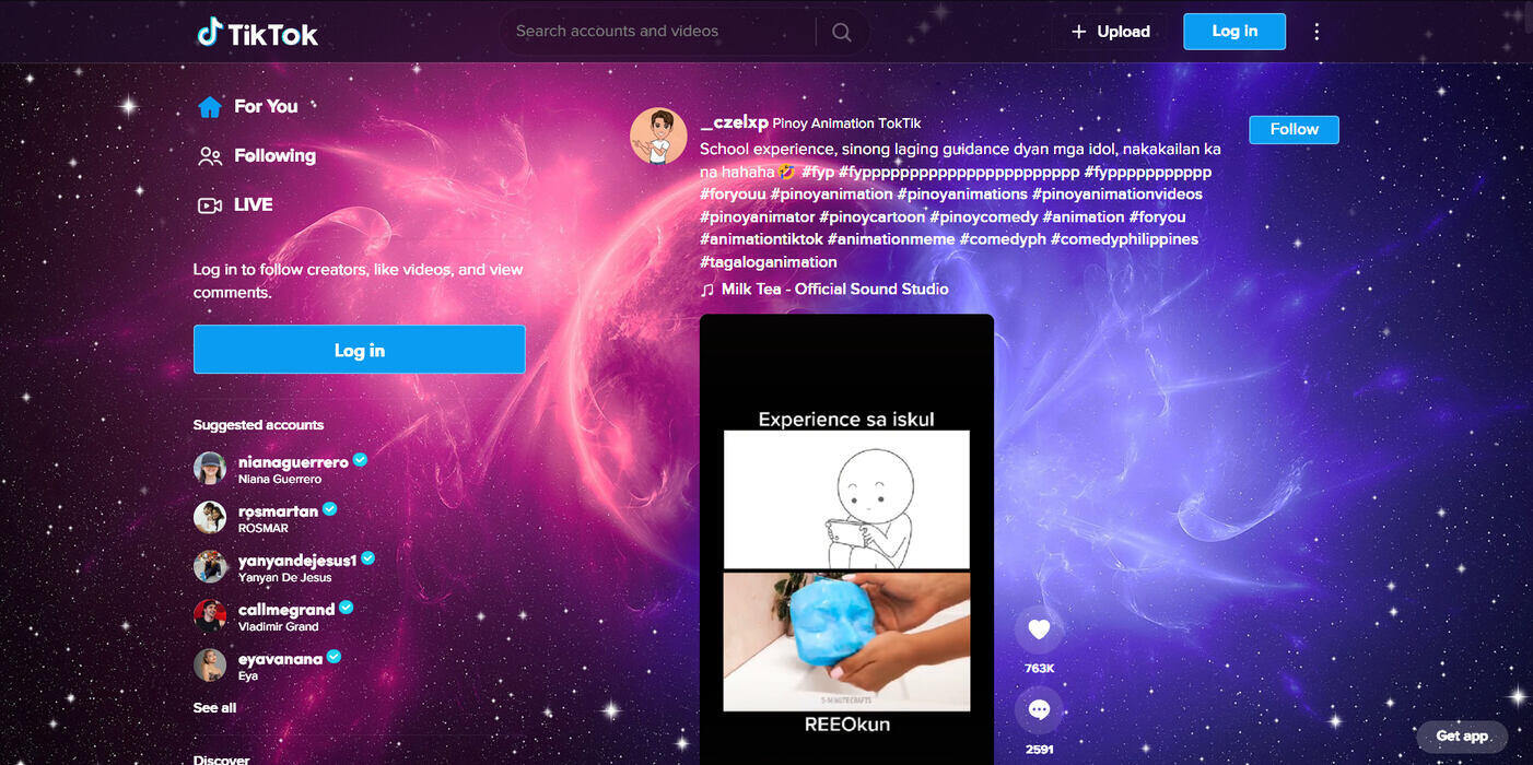 TikTok Galaxy Theme