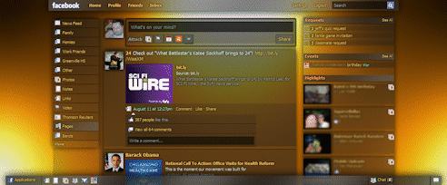 Facebook - Dark Shiny Orange, transparency