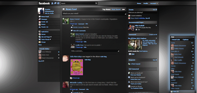 Facebook - Dark Shiny Gray, transparency