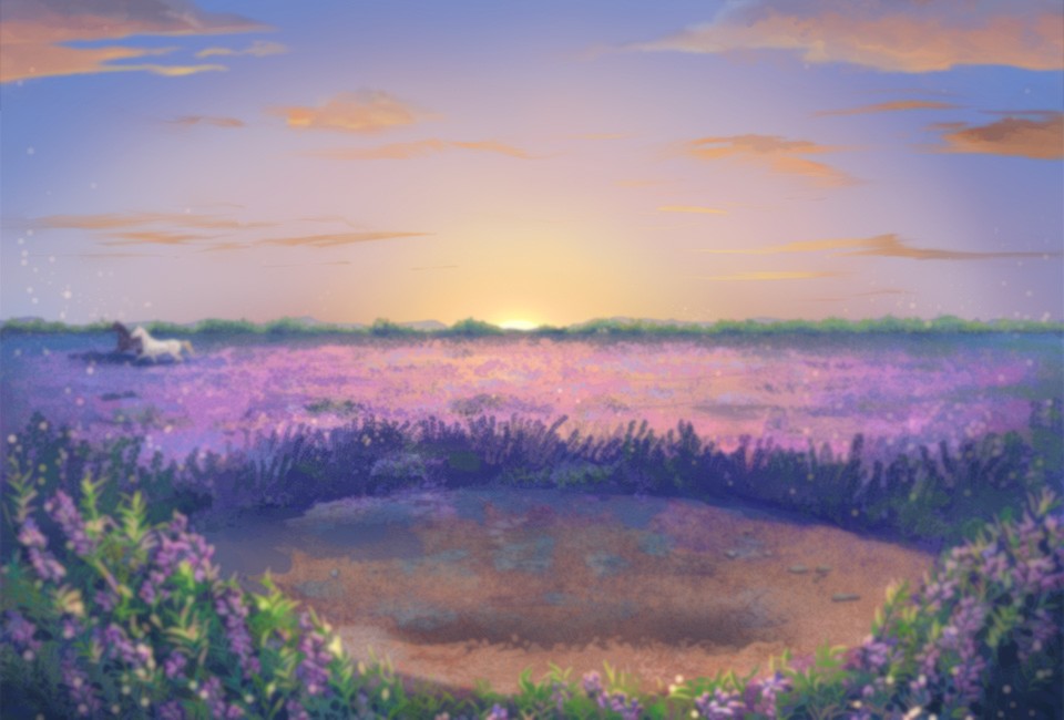 HR Lavender Sunset Background